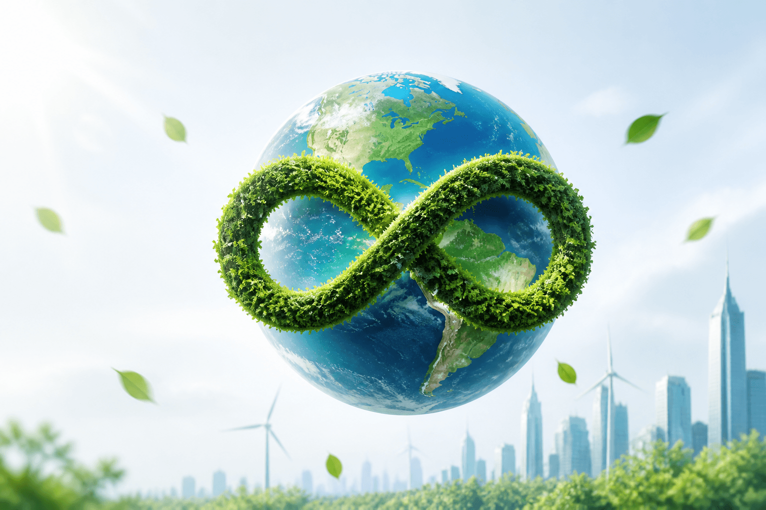 Green globe representing global EPR coverage